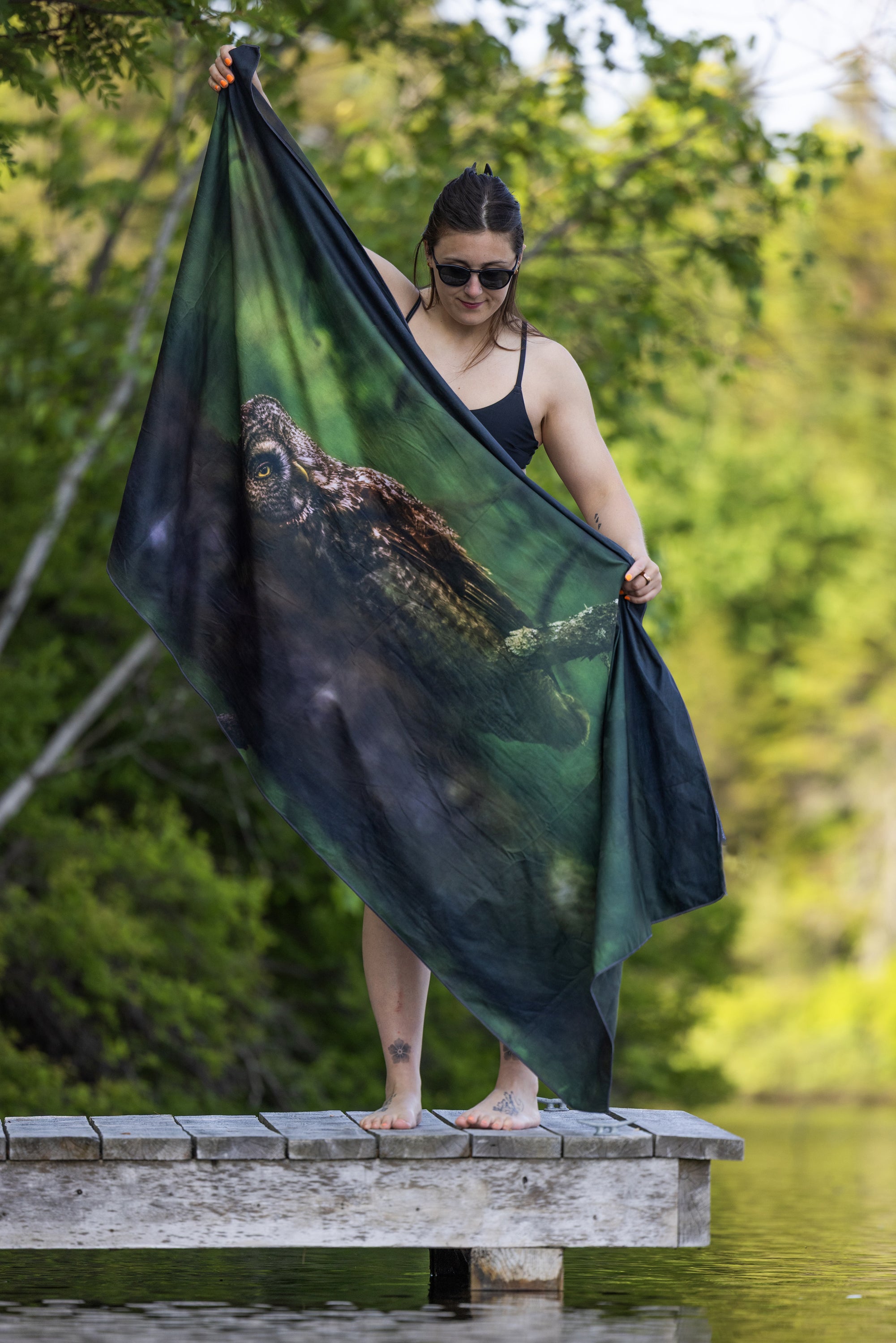 Serviette en microfibre - Chouette