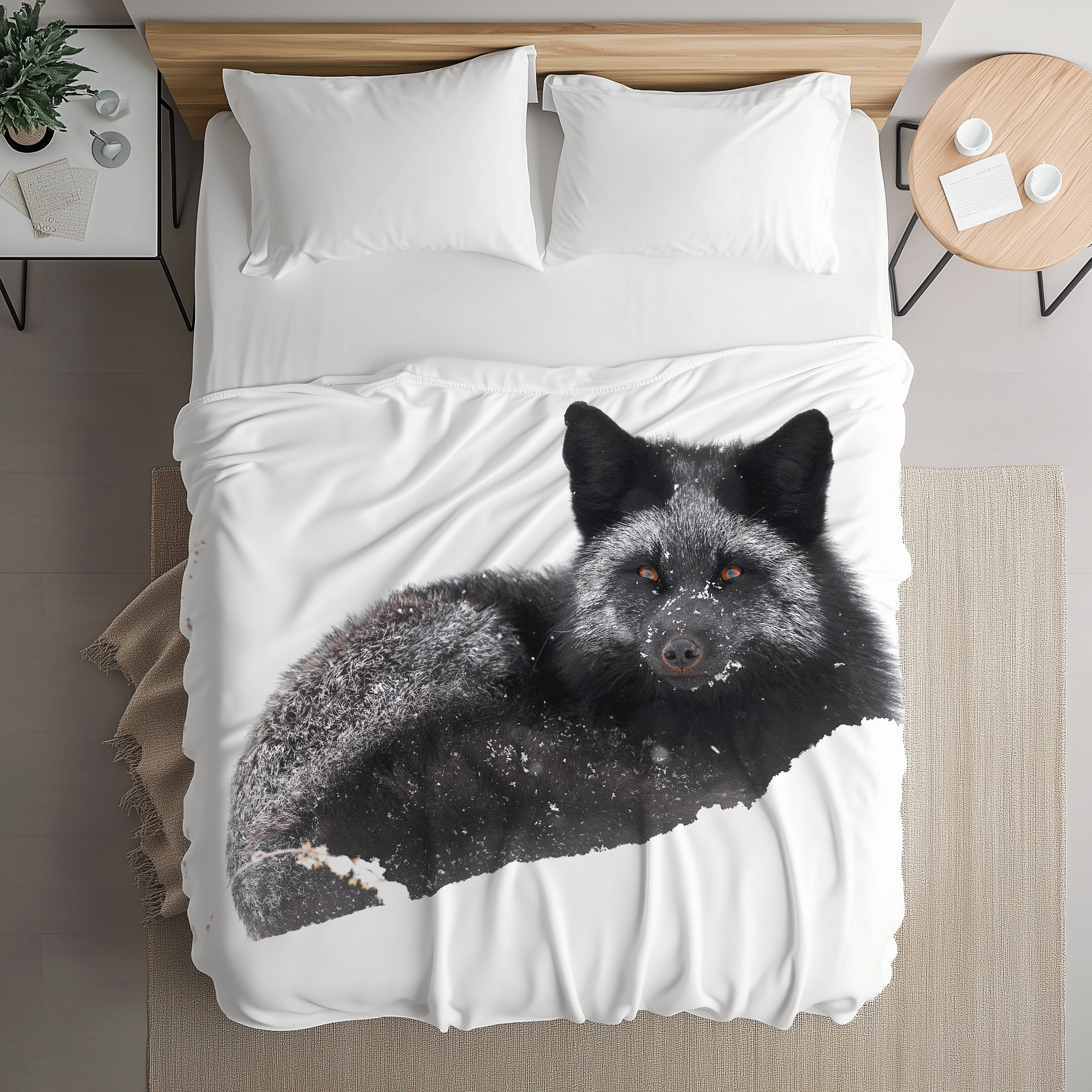 Couverture polaire - Renard argenté