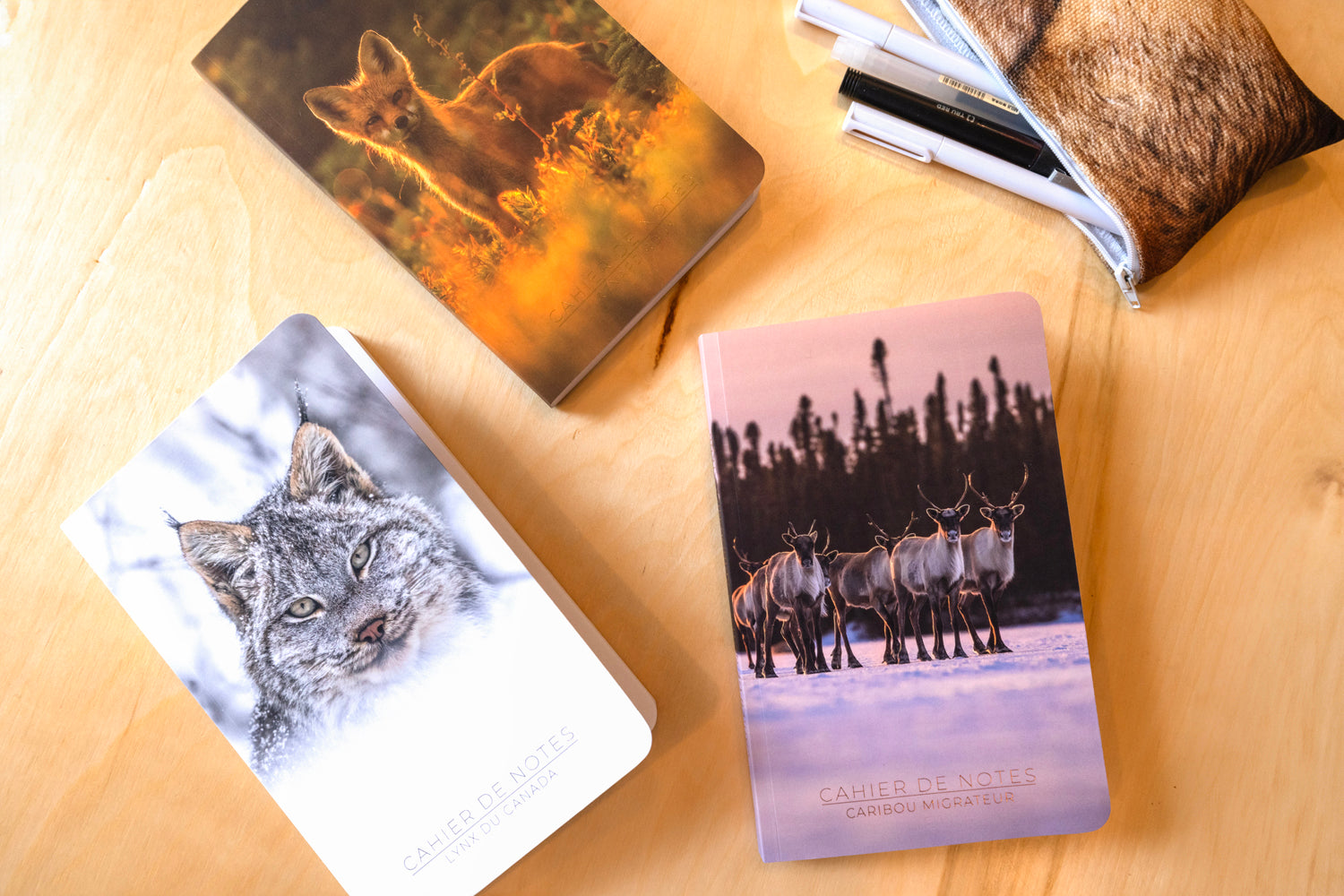 Trio de cahiers de notes