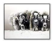 En famille dans l'hiver