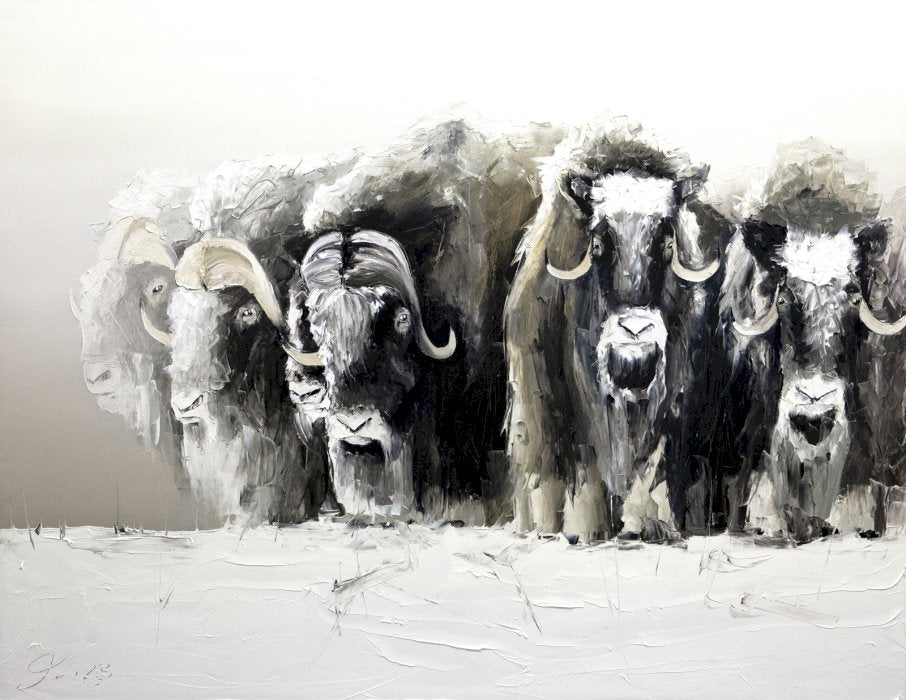 En famille dans l'hiver