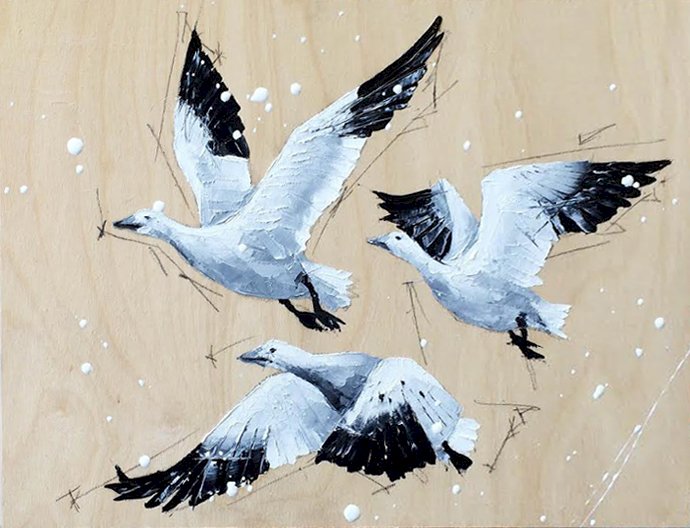 Figée dans la neige