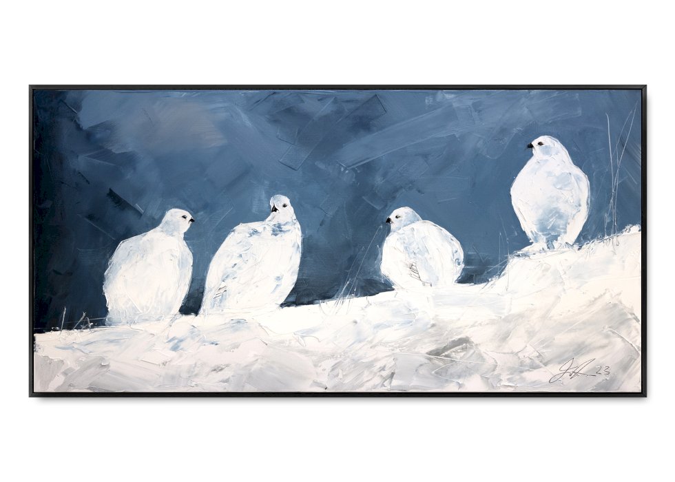 Lagopèdes à l'heure bleue