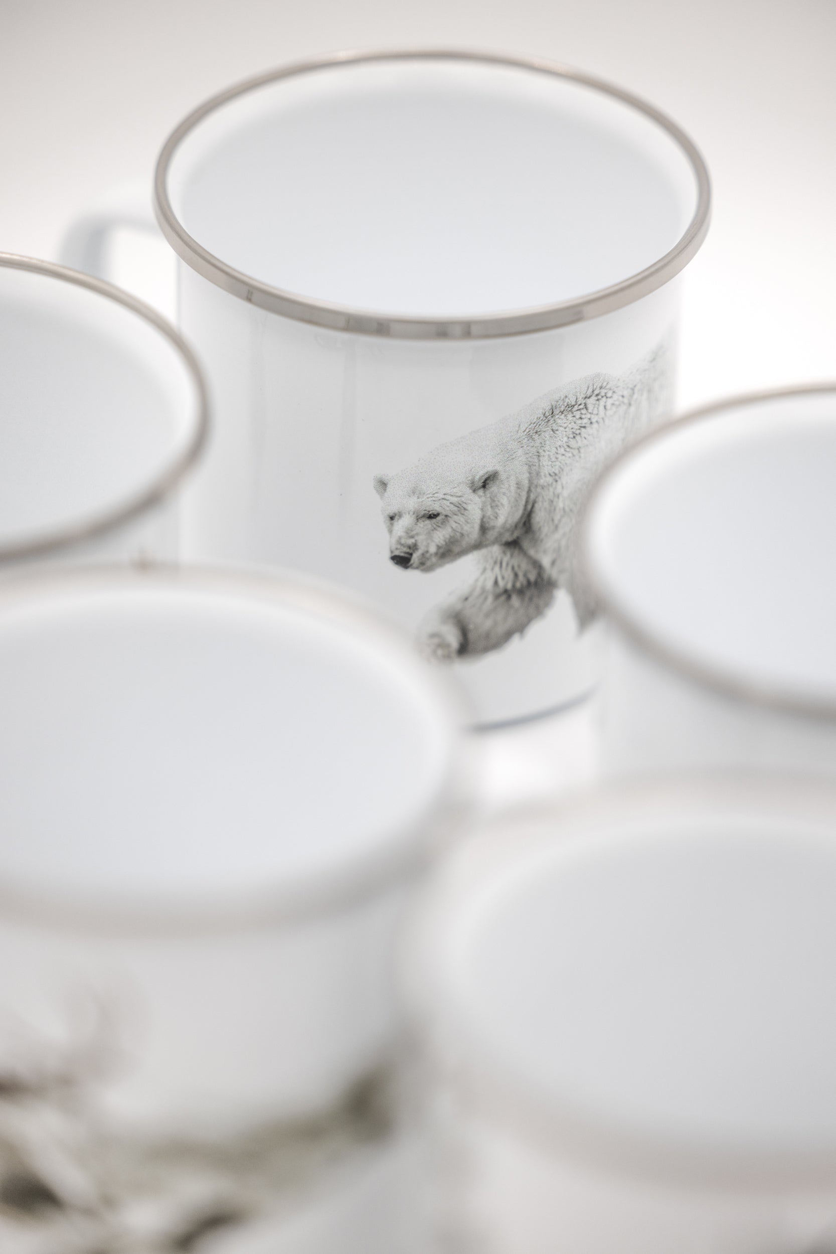 Tasse émail - Ours blanc