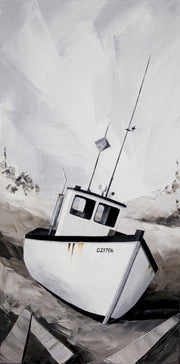 Un bateau dans l'hiver