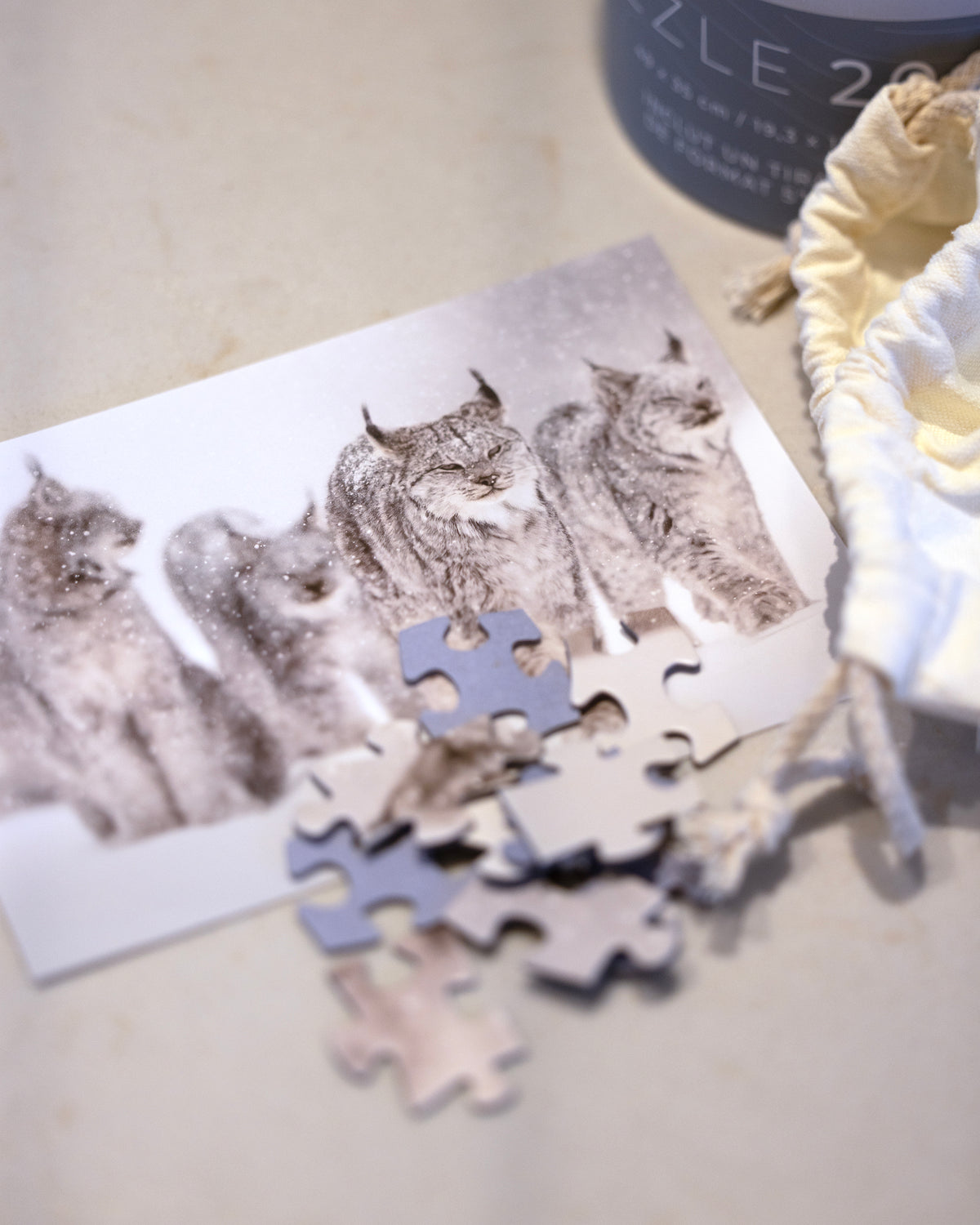 Casse-tête 200 pieces - Lynx en famille