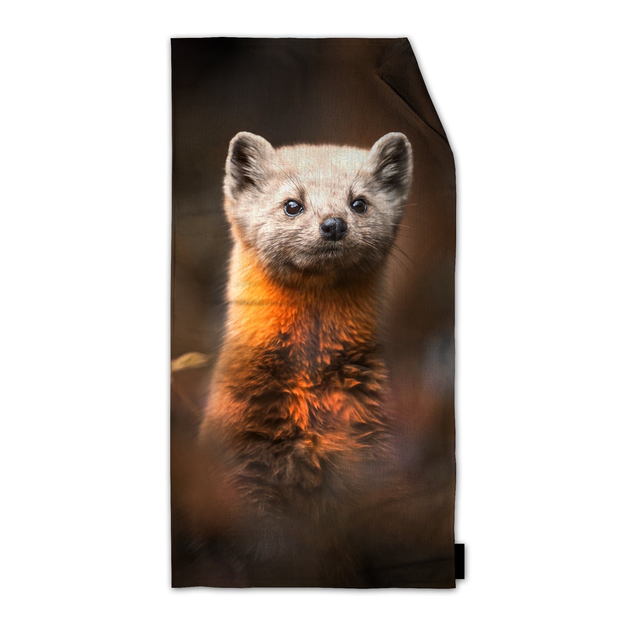 Serviette en microfibre - Martre curieuse Jean-Simon Bégin - Photographe Animalier et Artiste Peintre