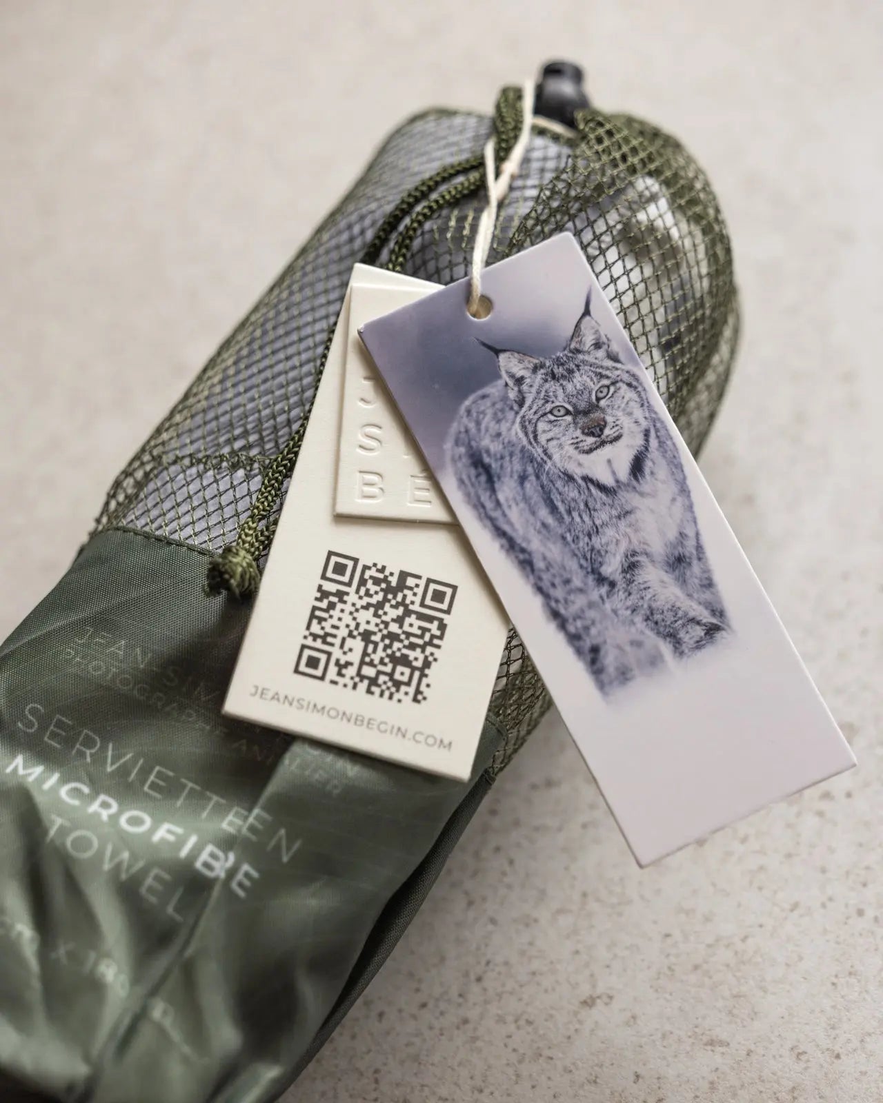 Serviette en microfibre - Lynx Jean-Simon Bégin - Photographe Animalier et Artiste Peintre