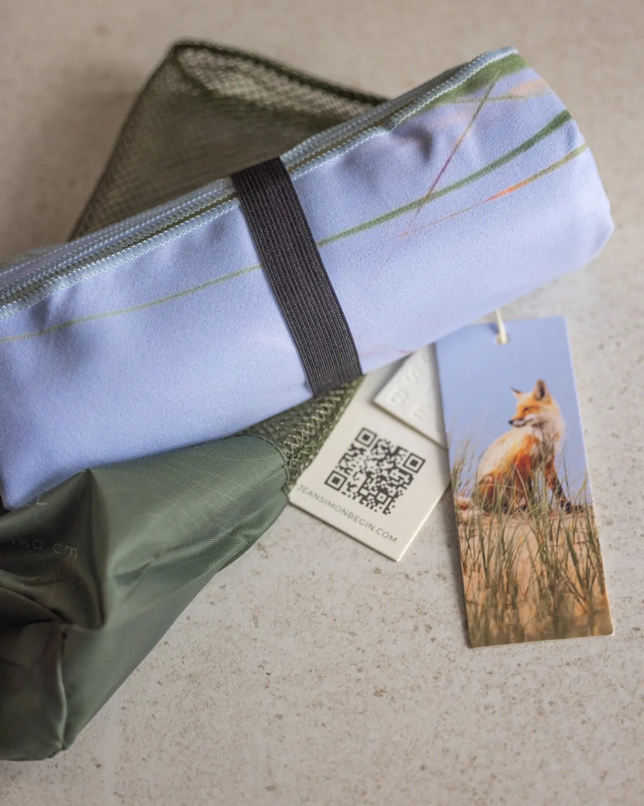 Serviette en microfibre - Renard des îles Jean-Simon Bégin - Photographe Animalier et Artiste Peintre