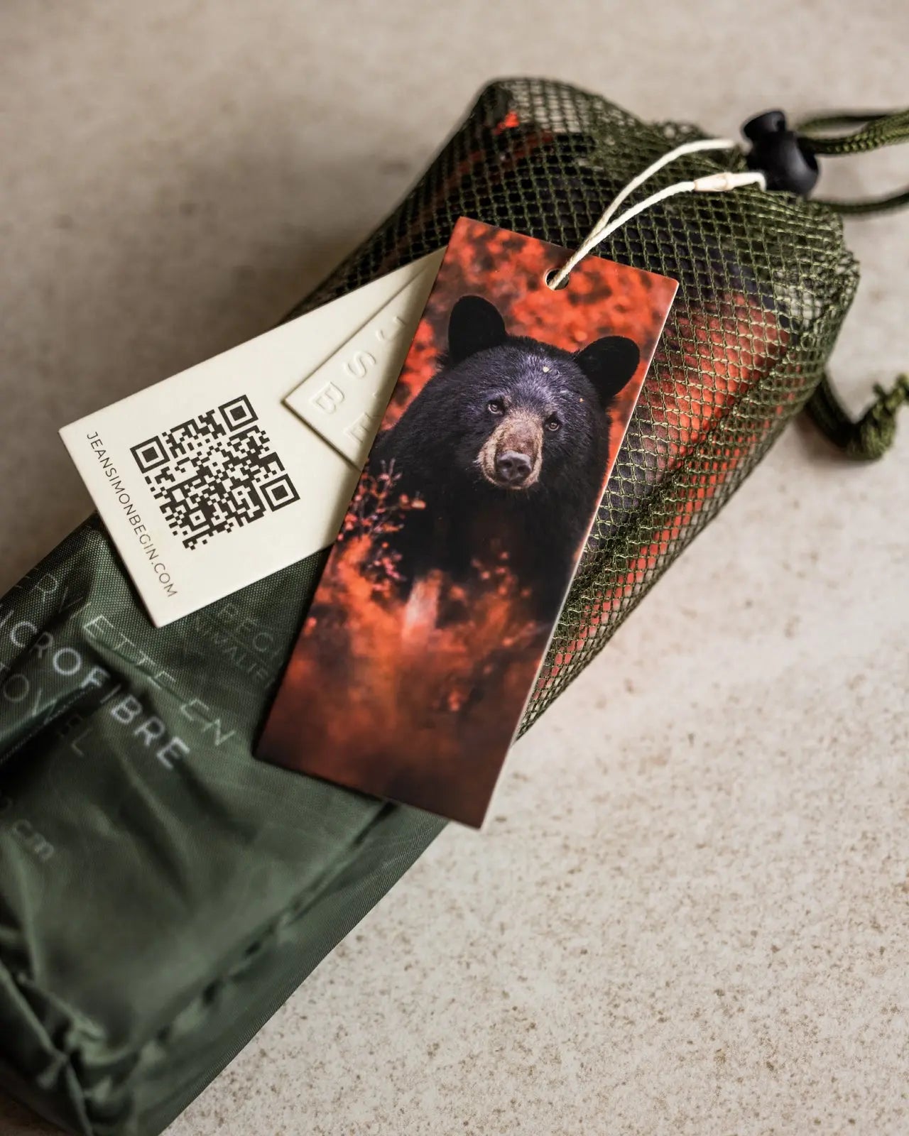 Serviette en microfibre - Ours noir Jean-Simon Bégin - Photographe Animalier et Artiste Peintre