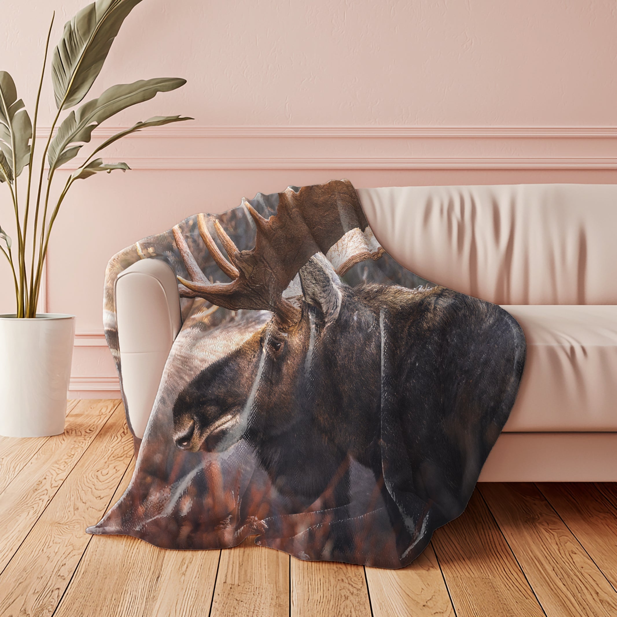 Fleece Blanket - Moose